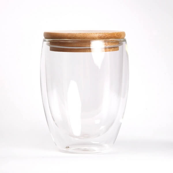 Double Walled Shaped Glass Tea Caddy & Storage Jar